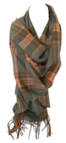 Two Sided Reversible Woollen Tartan Check Plaid Thick Warm Scarf Valentine Gift - Picture 15 of 23
