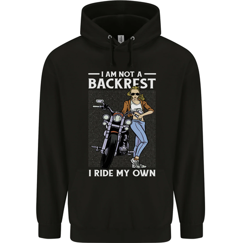Not a Backrest Female Motorcycle Biker Childrens Kids Hoodie - Picture 15 of 84