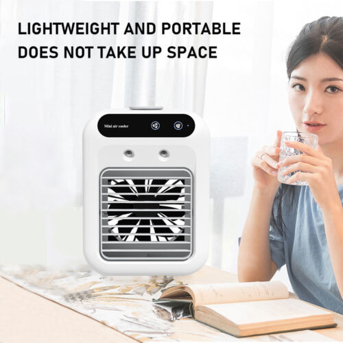 Portable Desk Air Conditioner Cooling Fan Quiet with 2 Speeds Home Humidifier - Picture 4 of 14