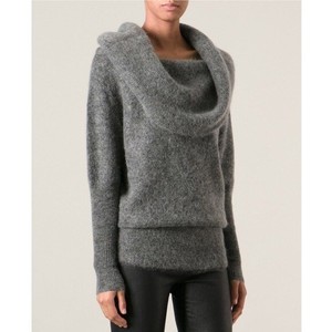 cowl mohair acne blend sweater studios neck gray