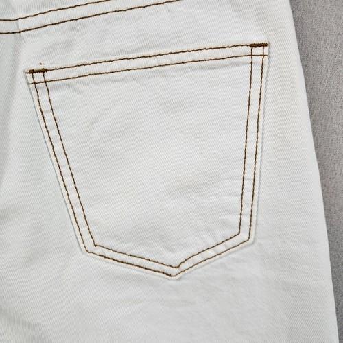 Princess Polly Shorts Womens Size 6 Blue White Zip Denim High Rise Cut Off #743 - Picture 9 of 13