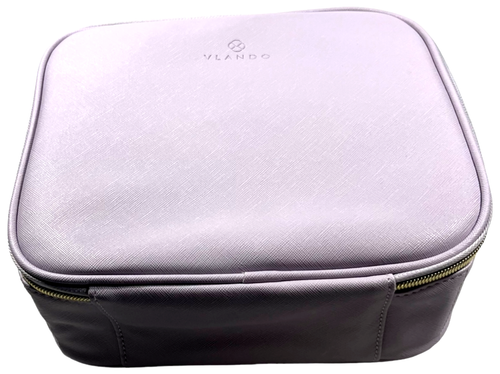 VLANDO Makeup Bag Travel Cosmetics Faux Leather Make Up Purple - NEW - Picture 5 of 6