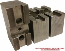 SP-10400F STEEL SOFT JAWS FOR SQUARE SERR KEY 10-12" CHUCK 4" HT 3 PCS