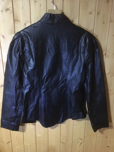 RONIT ZILKHA Women’s Real Leather Jacket Size 10 Black - Picture 4 of 9