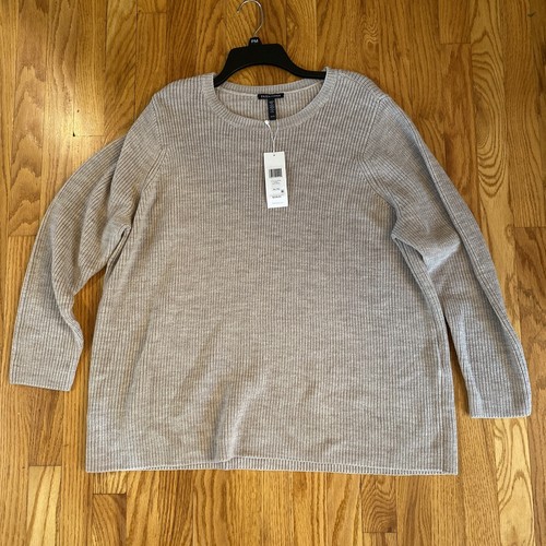 Neu mit Etikett Eileen Fisher sandfarbener Wollpullover XL $ 228 - Bild 1 von 6