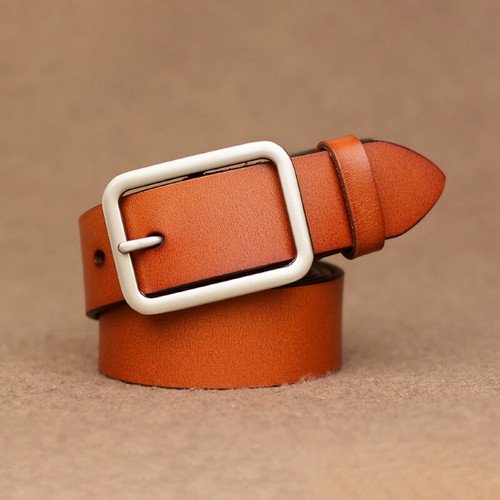 1x Men Faux Leather Casual Pant Jean Belt Belt with Single Prong Alloy Buckle - Picture 5 of 14