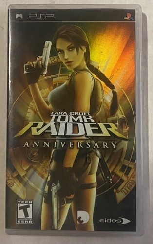 LARA CROFT TOMB RAIDER ANNIVERSARY PSP MIT BUCH UND HÜLLE GEBRAUCHT TEEN - Bild 1 von 6