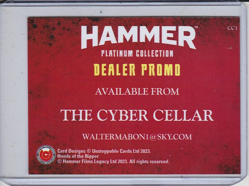 Hammer Platinum Collection Set 6 Trading Cards Dealer Promo Card CC1 - Picture 2 of 2