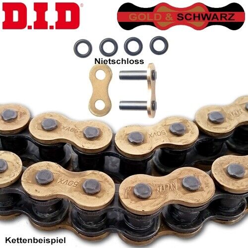 Catena Trasmissione DID X-ring 530 VX3 108 ZB GOLD con chiusura a Rivetto - Foto 3 di 3