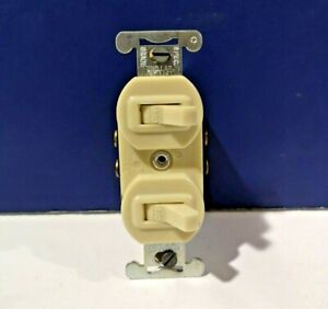 Leviton 5501-LHI 15A 120V Ivory Lighted Single Pole Toggle Switch