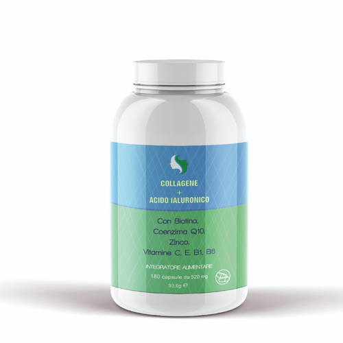Collagene + Acido Ialuronico + Q10 Collagene Idrolizzato 180 cps da 520 mg - Foto 3 di 7