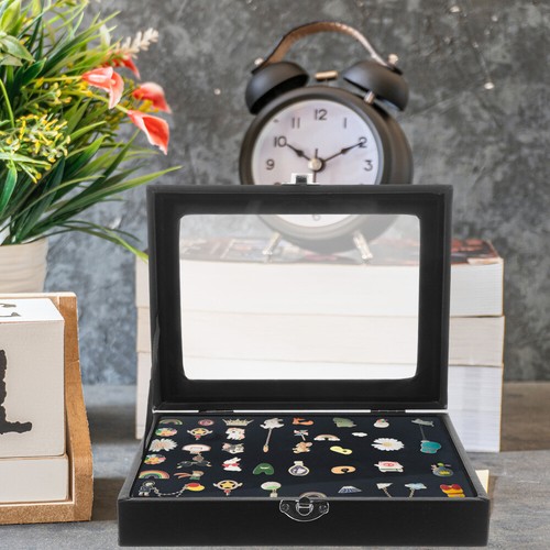 Caja de almacenamiento de insignias vitrina de joyas contenedor con tapa - Imagen 3 de 10