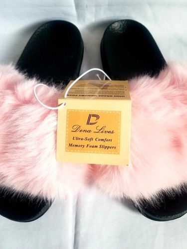 Pantuflas para casa Dena Lives DL piel sintética rosa punta abierta, talla 8 (FUNCIONA PEQUEÑA) - Imagen 7 de 12