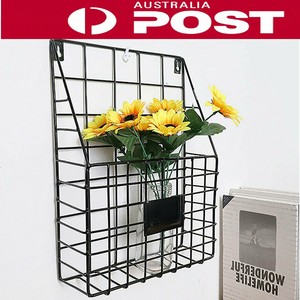 Details About Au Wire Newspaper Basket Wall Mounted Book Post Storage Rack Organizer