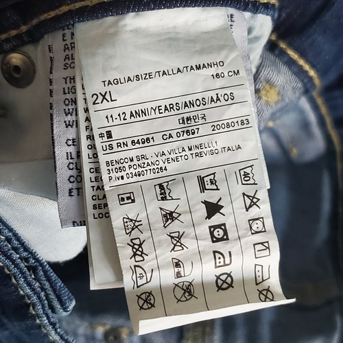 Sisley Jeans - Girls 2XL - 11-12 Years - Adjustable Strap - Faded Denim - Picture 7 of 8