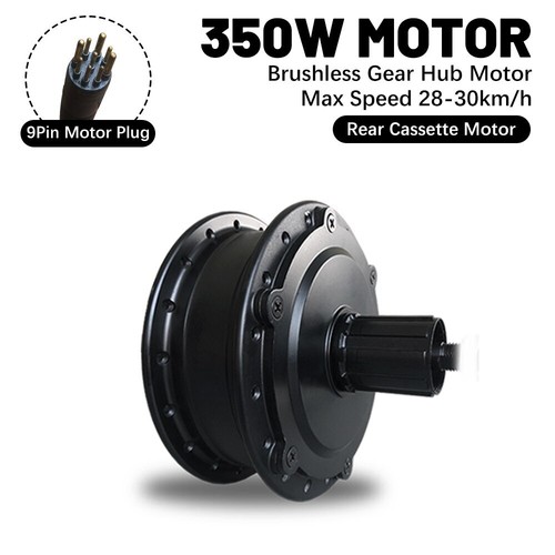 E-Bike Motor Brushless Getriebe 36V 48V 350W vorne hinten drehbar Kassettenantrieb Motor - Bild 21 von 24