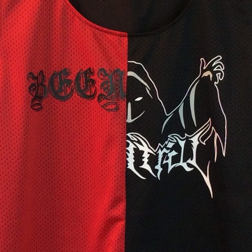 PACSUN BEEN TRILL MEN'S XL RED/BLACK MESH GRIM REAPER BASKETBALL TANK - NWT - Picture 3 of 5