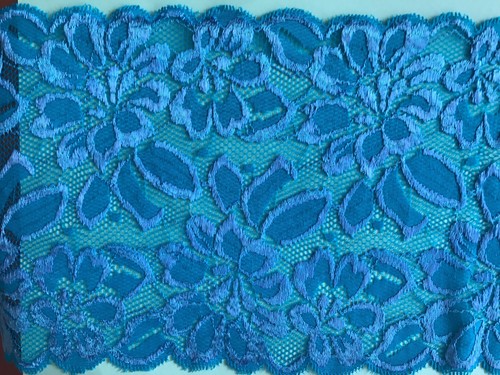 Elasticated Stretch Multi Colour Lace 7" 17.5CM X 1 YARD DIFFERENT COLOURS - Picture 12 of 12