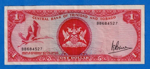 TRINIDAD AND TOBAGO $1 1964 P-30a  Circulated Note BB684527 - Picture 1 of 4