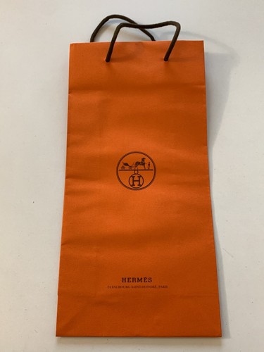 Authentic Hermes Long Medium Shopping Paper Gift bag 16.5"x8.5"x4" - Picture 3 of 10