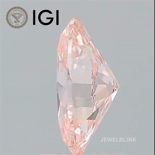 IGI Certified 1.20 Ct Fancy Vivid Pink VVS2 Loose Oval Cut CVD Lab Grown Diamond - Video 1 of 1