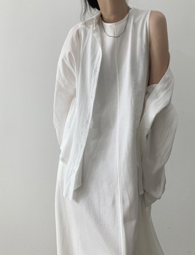 Women's Dress Cotton Linen Sleeveless A-Line Dress Summer Beach Holiday Sundress - Bild 16 von 16