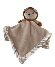 Pro Goleem Lion Lovey Security Blanket Tan Light Brown Satin Baby Plush Toy Soft
