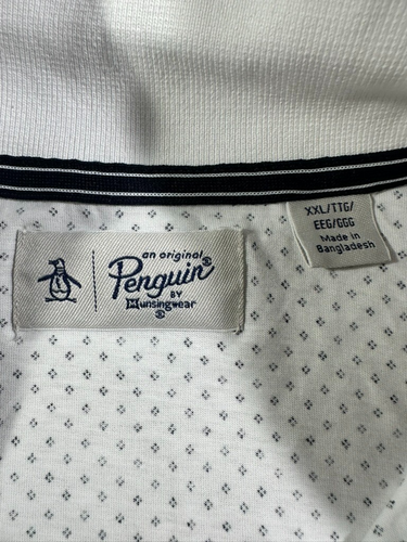 Original Penguin Men 2XL Polo Shirt Short Sleeve Cotton by Munsingwear White#443 - Picture 10 of 11