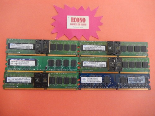 6GB (6X1GB) DDR2 Desktop Memory RAM From Mixed Brands  - Picture 1 of 4
