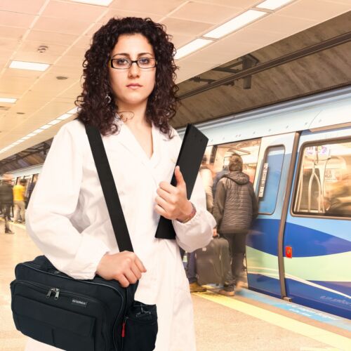 Bolso de viaje duradero para enfermera ASA TECHMED - compartimentos con cremallera de varios bolsillos - Imagen 13 de 48