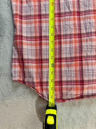 Wrangler Retro Pearl Snap Hemd Herren Gr. Large rot kariert Western Kurzarm - Bild 8 von 10