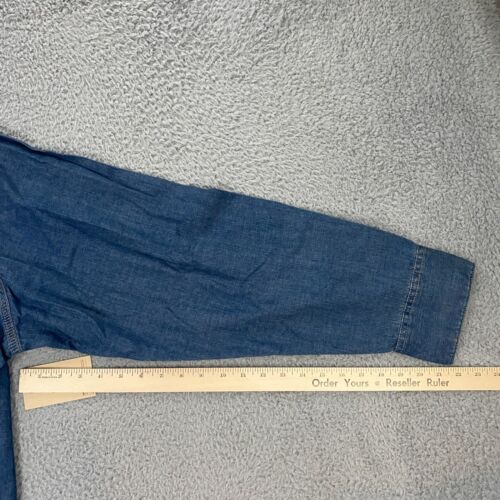 Levi's Denim Western Shirt Mens 4XLT Pearl Snap Blue Jean Cowboy Rancher NEW - Picture 9 of 10