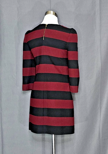 Zara Woman - Red and Black Stripe Long Sleeve Dress - Size XS - Picture 2 of 2