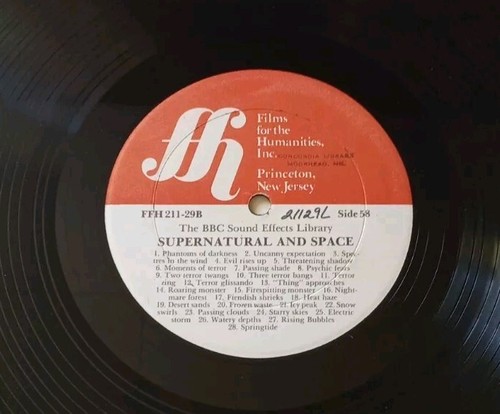 The BBC Sound Effects Library SUPERNATURAL AND SPACE LP RARE - Picture 3 of 3