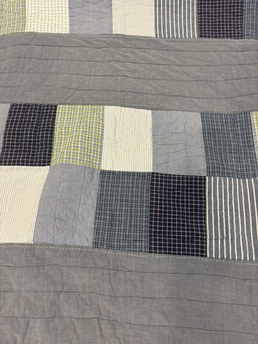 Pottery Barn Kids TWIN Patchwork Quilt Blues - Picture 4 of 9