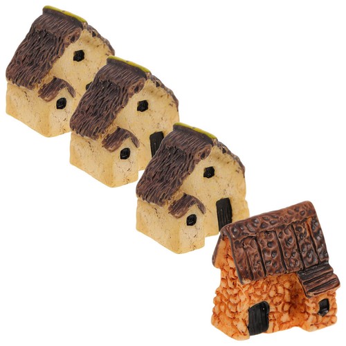 4 PCS Fairy Garden Supplies Miniature House Bonsai Crafts Child - Picture 5 of 12