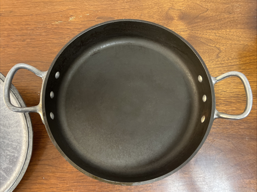 Vintage Magnalite GHC 10 Zoll Bratpfanne Doppelgriffe Tiefe Pfanne mit Deckel USA - Bild 7 von 8
