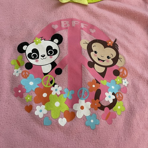 Kinder Place Pyjama Shirt Shorts XXS 2/3 Peace Zeichen Affe Panda SIEHE HINWEISE - Bild 3 von 8