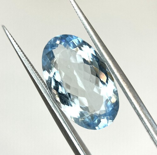 Piedra preciosa de aguamarina natural aguamarina genuina 14,8x9x5,5 mm 4,50 crt corte ovalado - Imagen 3 de 4