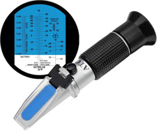 4-In-1 Refractometer Ethylene Glycol, Propylene Glycol in Automotive Antifreeze 
