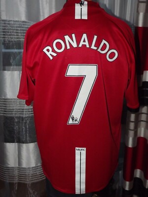 2007-09 Manchester United Ronaldo #7 Home Nike (L) Shirt