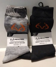 Mens Realtree Boot Socks - 4 pairs - Winter / Work -  Shoe Size 6 - 12  New Tags