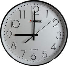 Lorell 12" Quiet Wall Clock 61011 Black (New in Box/Unused)