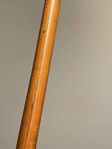 Antique Bone Handned Bamboo Walking Cane with Metal Accents - Picture 17 of 22