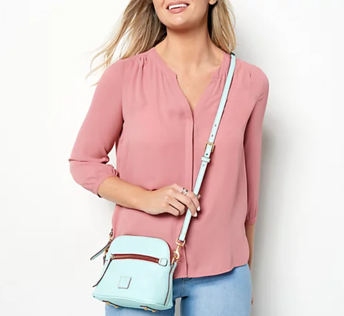 Dooney & Bourke - Florentine Leather Domed Crossbody - Cherry Red - inc Dust Bag - Bild 7 von 8