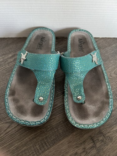 ALEGRIA CAR-721 Women’s Carina Starfish Turquoise 41 10.5 Sandals Mermaid FLAW - Picture 1 of 10