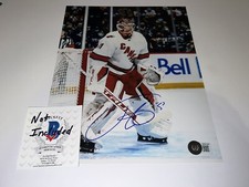 Frederik Andersen Signed 8x10 Photo Carolina Hurricanes All Star Beckett
