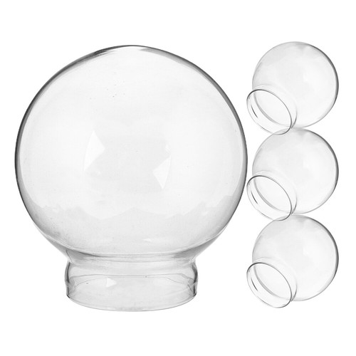 4 Pcs Crystal Ball Cover Travel Snow Globe Water Unique Globes Glass Container