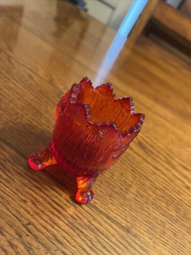 Guernsey Saratoga Indian Chief Toothpick Holder Ruby Glass 1903 Pittsburgh - Picture 3 of 14