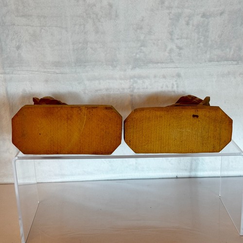 2 Vtg Hand Carved Wood Figurines Women/Man in Rocking Chair Canadian Folk Art - Picture 10 of 16